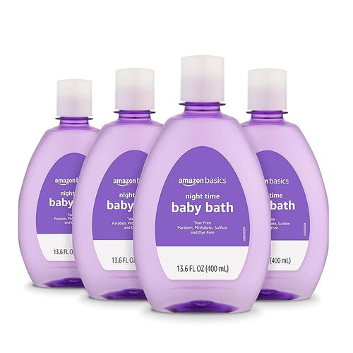 Amazon Basics Hypoallergenic Tear-Free Night-Time Baby Calming Bath, Soothing by AmazonBasics