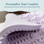LUCID Lavender Infused 3 Inch Memory Foam Mattress Topper - Image 5