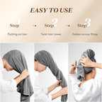 YFONG Large Hair Towel Wrap for Women, Super Absorbent Microfiber Hair Towel - Image 7