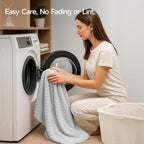 REDKISS 4 Pack Gray Microfiber Bath Towels - Image 7