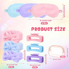 Hoteam 24 Pcs Spa Party Favors Supplies 6 Spa Headband 6 Plush Sleep Eye Mask 6 - Image 2