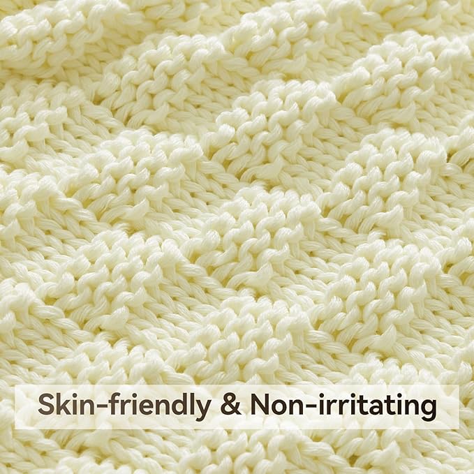 Knitted Weighted Blanket for Adult, No Beads Heavy Blanket 60” x 80'' 15lbs - Image 4