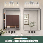 Espird Bathroom Vanity Light Fixtures Polished Chrome, 4 Lights Rustic - Image 5