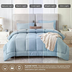 Sasttie Twin XL Comforter Set, 5 Pieces Reversible Twin XL Bed in a Bag - Image 8