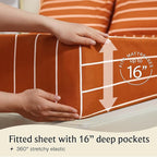LuxClub 4 PC Sheet Set Bed Sheets Deep Pockets 16" Wrinkle Free Cooling Machine - Image 5