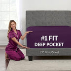 Deep Pocket Full Size Fitted Sheet 21' Full Size Deep Pocket Sheet Perfectly by DeaLuxeBedding