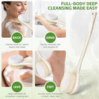 Back Scrubber for Shower with Long Handle, Dual-Sided Bath Brush with Soft - Image 5