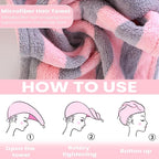3 Pack Microfiber Hair Towel Wrap - Image 4