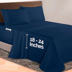 Elegant Comfort Luxurious 1500 Premium Hotel Quality Microfiber 4-Piece Sheet - Image 2