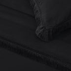Andency Black Comforter Set Full Size, 3 Pieces Boho Tassel Lightweight Bedding - Image 7