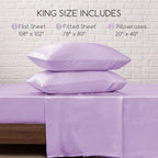 MR&HM Satin Bed Sheets with Elastic Corner Straps, King Size Sheets Set - Image 7