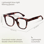 miyya Blue Light Glasses for Women & Men – Oversized UV & Blue Light Blocker - Image 3