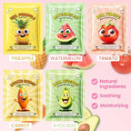 Kaely 10 Pack Fruit Face Masks for Kids, Kids Face Mask Spa Day Kit Supplies - Image 2