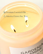 M&SENSE Gardenia Jasmine Scented Candle, 110 Hours Slow Burning Clean Non Toxic - Image 4