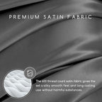 MR&HM Satin Bed Sheets, Full Size Sheets Set - Image 3