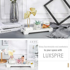 Luxspire Vanity Tray, Bathroom Toilet Tank Storage Tray, Resin Kitchen Sink - Image 4