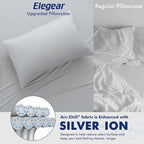 Elegear Cooling Pillow Cases for Hot Sleepers, Clean Fabric Silver Infused - Image 3