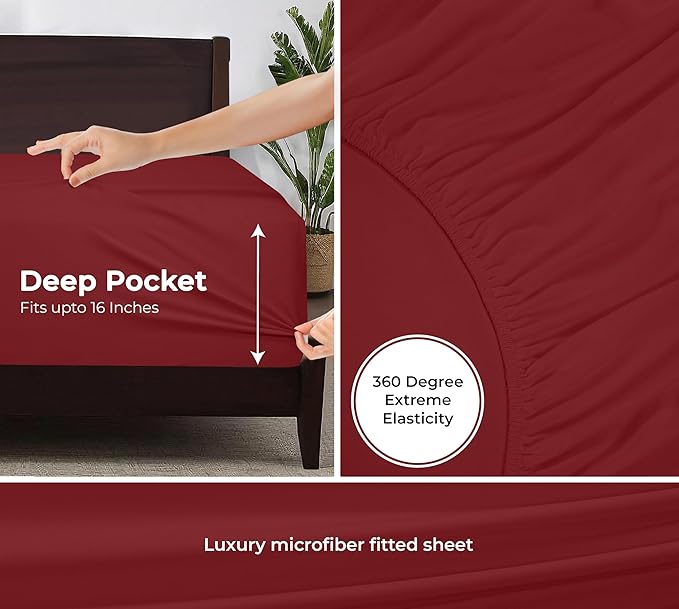 Royale Linens Fitted Sheet King - Image 3