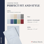100% Egyptian Cotton Pillow Cases King Size Set of 2 - Image 7