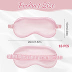 16 Pcs Satin Silk Eye Mask Blackout Sleeping Blindfolds Bulk Smooth Sleep Mask - Image 2