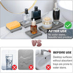 4PCS Stone Drying Trays for Bathroom Sink and Kitchen Counter - Image 5