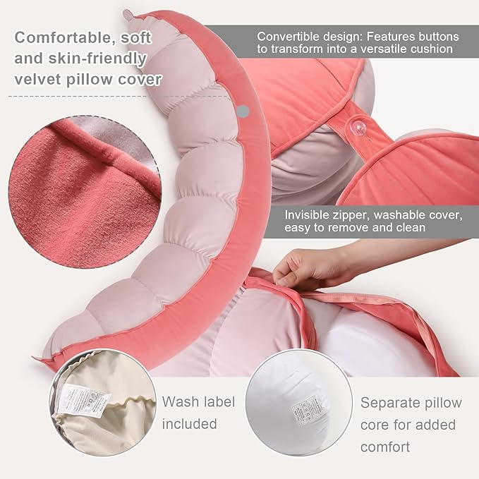 Peallow – Long Round Body Pillow - Image 4