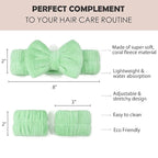 Ayesha Green Spa Headband and Wristband Set - Image 2
