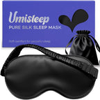 Umisleep Sleep Mask for 100% Pure Mulberry Silk, 22 Momme 6A Soft Eye Masks for by Umisleep