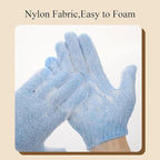 MOLOPPO 2 PCS Bath Glove Use Loofah Sponge Exfoliating Body Scrubber Deep - Image 3