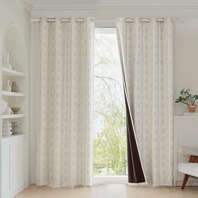 100% Boho Blackout Curtains 96 Inches Long - Image 2
