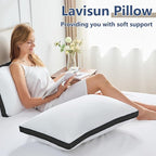 CozyLux Pillows King Size Set of 2, Soft and Supportive 3D Down Alternative Bed - Image 8