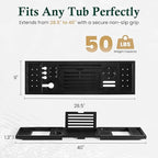 Teak Bathtub Tray | Adjustable Width Tray - Image 3