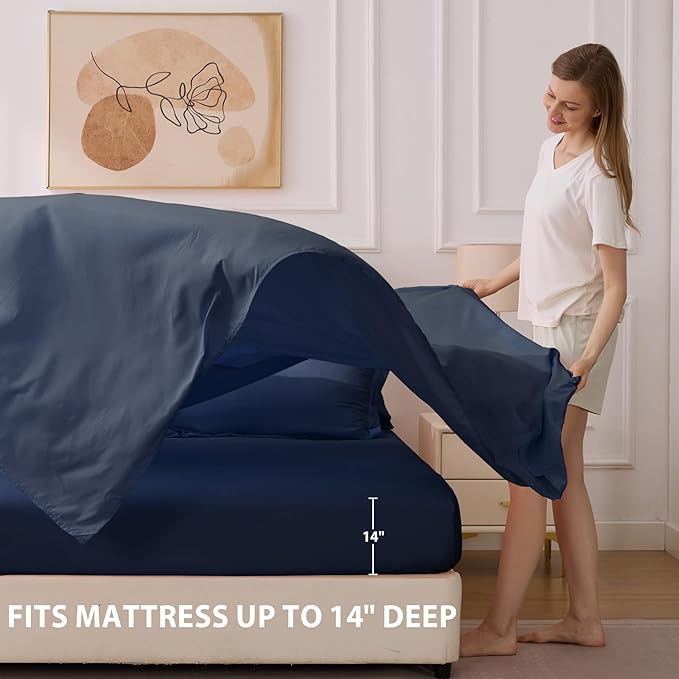 Twin XL Comforter Set Navy - Image 6