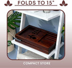 Premium Foldable Bamboo Bathtub Tray Caddy, Expandable Bath Caddy Tray - Image 5