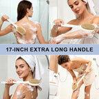 Back Scrubber for Shower with Long Handle, Exfoliating Bath Brush for Body - Image 3