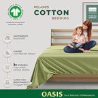 THREAD SPREAD 100% Organic Cotton Percale Flat Sheet King Size - Image 2