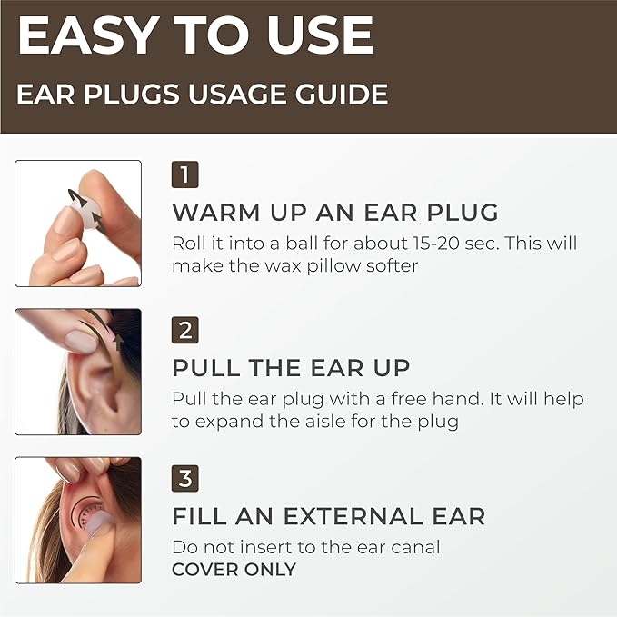 Peace&Quiet Wax Ear Plugs for Sleeping, Swimming - Image 9