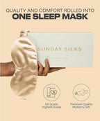 SUNDAYSILKS™ Exclusive Mulberry Silk Sleep Mask | Soft Eye Covers, and - Image 2