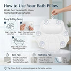 Bath Pillow for Tub, Bathtub Pillow for Head, Neck and Back Support, 4D Air - Image 3
