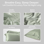 Pillow Cases King Size Set of 2 Pillowcases 100% Viscose from Bamboo Cooling - Image 4