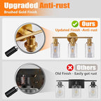 DLLT 3-Light Bathroom Light Fixtures: Gold Modern Vanity Wall Lights - Image 5
