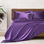 MR&HM Satin Bed Sheets, King Size Sheets Set by MRHM