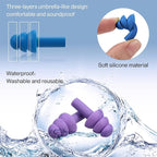 Ear Plugs Silicone Ear Plugs Waterproof Reusable Earplugs Noise Reduction - Image 2