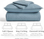 EVERGRACE x Kinsey Walsh Cross Stitch Pre-Washed Cotton Quilt Bedding Set King - Image 7