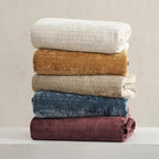 EVERGRACE Velvet Quilt Set Queen Size, Luxurious Soft Striped Channel Bedding - Image 7