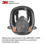 3M Full Facepiece Reusable Respirator 6800, Large Lens, ANSI High Impact Eye - Image 6