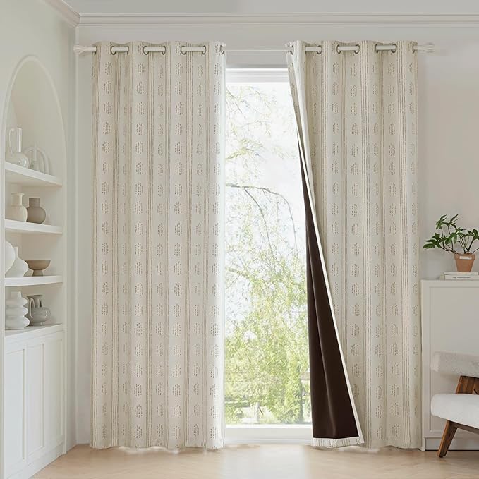 100% Boho Blackout Curtains 90 Inches Long - Image 2