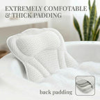 Bath Pillow for Tub, Soft Bathtub Pillow for Neck & Back Support - Image 4