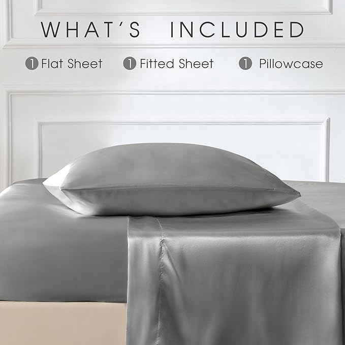 FreshCulture Satin Sheets Twin XL Bed Set - Image 3