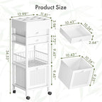 Amazer Bamboo Makeup Organizer Cart - Image 2